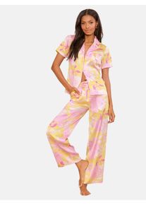 Lipsy Pyjama Damen Gr&ouml;&szlig;e M gelb / pink / ros&eacute; Winterkleid