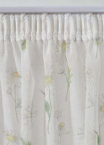 Gardine mit Blumendruck (1er Pack) in weiss, 145x135 cm, bonprix