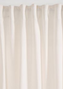 Vorhang in Leinen-Optik mit recyceltem Polyester (1er Pack) in beige, 145x140 cm, bonprix