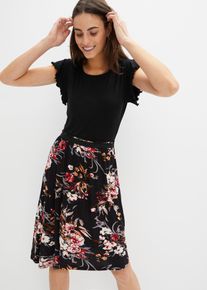 Jerseykleid aus Viskose-Mix in schwarz, Gr&ouml;sse 36/38 (S), bonprix