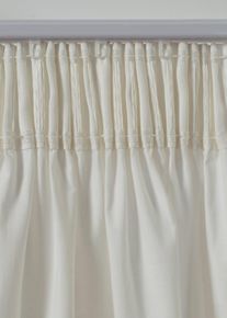 Bio Baumwoll Vorhang mit Stickerei-Kanten (1er Pack) in weiss, 145x110 cm, 100% Baumwolle, bonprix