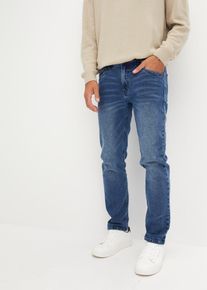 Regular Fit Stretch-Jeans aus hochwertigem schwerem Denim Straight in blau, Gr&ouml;sse 40, 97% Baumwolle, bonprix