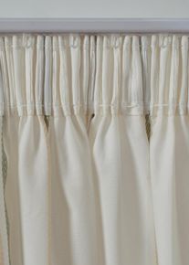 Vorhang mit gewebten Streifen (1er Pack) in beige, 145x110 cm, 100% Baumwolle, bonprix