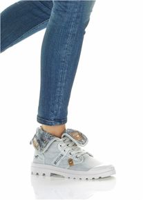 bonprix Mustang High-Top-Sneaker aus Baumwoll-Canvas in grau, Gr&ouml;sse 38, Mustang