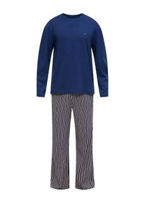 Tommy Hilfiger, Hommes Pyjama long, bleu fonc&eacute; / rouge fonc&eacute; / blanc