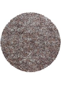 Ayyildiz Teppiche, &raquo;Enjoy Shaggy&laquo; rund 50 mm H&ouml;he melierter Langflor, Wohnzimmer, beige, Kunstfaser, 50 mm