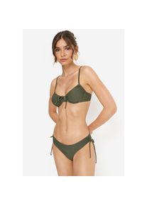 Lscn By Lascana, Unisex, LSCN by LASCANA B&uuml;gel-Bikini-Top &raquo;Gina&laquo; in trendigen Farben, oliv, 42, Cup F, Modische Raffung am Dekollet&eacute; in Unifarben