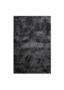 Homie Living, &raquo;Pisa&laquo; rund 25 mm H&ouml;he Hochflor, Microfaser, uni, weich, Shaggy, Wohnzimmer, Schlafzimmer, anthrazit, Polyester, 25 mm