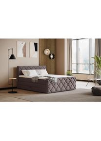 COTTA, COTTA Boxspringbett &raquo;Tower inkl. Bettkasten, mit Keder in abgesetzter Farbe&laquo; in verschiedenen Breiten, H&auml;rtegraden und Farben erh&auml;ltlich, 