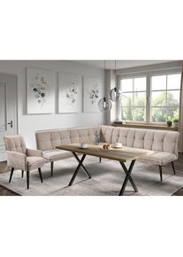 exxpo - Sofa Fashion, exxpo - sofa fashion Essbank &raquo;Mocca Essbank, Sitzbank&laquo; hoher Sitzkomfort, bequem und elegant, hochwertige Detailverarbeitung, 