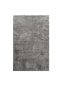 Homie Living, &raquo;Pisa&laquo; rund 25 mm H&ouml;he Hochflor, Microfaser, uni, weich, Shaggy, Wohnzimmer, Schlafzimmer, grau taupe, Polyester, 25 mm