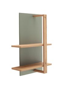 MCA furniture, MCA furniture Wandregal &raquo;Moniz Wandregal&laquo; 1, Regal,Wandregal,2 B&ouml;den, Eiche, Salbeigr&uuml;n, H&ouml;he 96 cm, Made in Europe, salbeigr&uuml;n, 