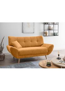 Home Affaire, Home Affaire Polstergarnitur &raquo;Basta&laquo; 3-2-1, 3 tlg. tlg., gold, 100% Polyester, B/H/T: 82 cm x 87 cm