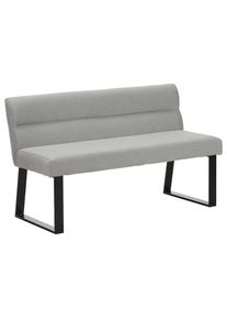 Goodproduct, GOODproduct Essbank &raquo;Ivanna&laquo; schwarze Metallbeine, pflegeleichtem Webstoff Bezug, Breite 140 cm, hellgrau, schwarz, Stoff, B/H/T: 140 cm 