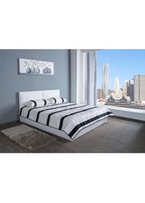 Westfalia Schlafkomfort, Bett &raquo;Polsterbett Oslo in verschiedenen H&auml;rtegraden und Gr&ouml;ssen&laquo; wahlweise mit oder ohne Bettkasten, wei&szlig;, Bezug 100% 