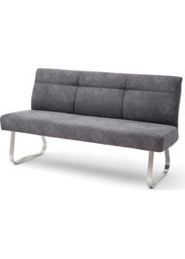 MCA furniture, MCA furniture Polsterbank &raquo;Talena&laquo; mit einem Edelstahl Gestell, in zwei Farbvarianten und zwei Breite, anthrazit, Edelstahl, B/H/T: 180