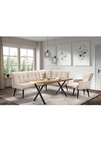 exxpo - Sofa Fashion, exxpo - sofa fashion Eckbank &raquo;Mocca Essbank, Sitzbank&laquo; hoher Sitzkomfort, bequem und elegant, hochwertige Detailverarbeitung, 