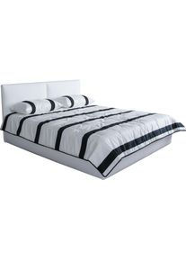 Westfalia Schlafkomfort, Bett &raquo;Polsterbett Oslo in verschiedenen H&auml;rtegraden und Gr&ouml;ssen&laquo; wahlweise mit oder ohne Bettkasten, wei&szlig;, Bezug 100% 