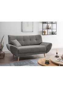 Home Affaire, Home Affaire Polstergarnitur &raquo;Basta&laquo; 3-2-1, 3 tlg. tlg., graubraun, 100% Polyester, B/H/T: 82 cm x 87 cm