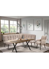 exxpo - Sofa Fashion, exxpo - sofa fashion Eckbank &raquo;Mocca Essbank, Sitzbank&laquo; hoher Sitzkomfort, bequem und elegant, hochwertige Detailverarbeitung, 