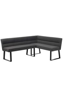 Goodproduct, GOODproduct Essbank &raquo;Ivanna&laquo; schwarzes Metallgestell, Webstoff Bezug, Breite 193/152, anthrazit, schwarz, Stoff, B/H/T: 190 cm x 82 cm x 