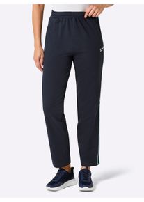 Witt Damen Freizeithose mit Kontraststreifen, marine, Gr&ouml;&szlig;e 36/38, 60% Baumwolle, 40% Polyester
