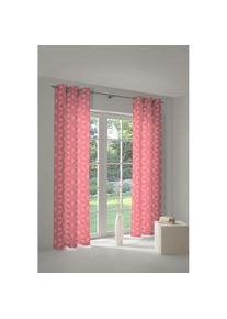 Adam, Vorhang &raquo;Retro Floret&laquo; &Ouml;sen 1 Stk. tlg. aus 100% Bio-Baumwolle, pink, Jacquard, Baumwolle (Bio-Baumwolle)