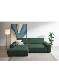 Home Affaire, Home Affaire &raquo;NEU: SHERWOOD XXL 284, Big-Sofa L-Form, tiefe Sitzfl&auml;che 95 cm, Cord&laquo; Recamiere rechts/links, als Schlafsofa stellbar, 