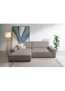 Home Affaire, Home Affaire &raquo;NEU: SHERWOOD XXL 284, Big-Sofa L-Form, tiefe Sitzfl&auml;che 95 cm, Cord&laquo; Recamiere rechts/links, als Schlafsofa stellbar, 