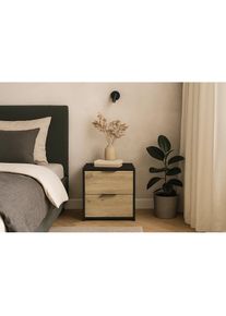 Home Affaire, Home Affaire Nachttisch &raquo;PERY Nachtkommode mit 2 Schubladen, Set 2 St&uuml;cke&laquo; Set, Set, 2 St., zwei St&uuml;cke, Nachtschr&auml;nke, Masse B/T/H: 