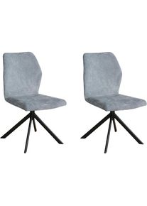 Goodproduct, GOODproduct Schalenstuhl &raquo;Hacienda&laquo; () 2er Set, eisblau, schwarz, Holzwerkstoff, Metall, Polyester, B/H/T: 49,5 cm x 88 cm x 63,5 cm