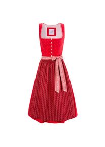 Turi Landhaus Dirndl, (2 tlg.), Damen, midi mit Knopfverschluss rot 38 N-Gr