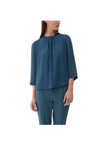 s.Oliver BLACK LABEL Chiffonbluse, unifarben blau 46 Bluse von s.Oliver BLACK LABEL