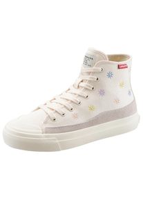 Levi's LEVI'S&reg; Plateausneaker &raquo;SQARE HIGH S&laquo;, mit bunter Bl&uuml;mchenstickerei beige 40 natur-gebl&uuml;mt High Top Sneaker mit Logoaufn&auml;her auf der Zunge