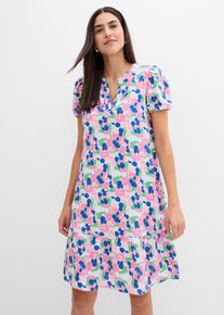 Kleid aus weichem Musselin in weiss, Gr&ouml;sse 50, 100% Baumwolle, bonprix