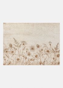 Paillasson lavable &agrave; motif graphique en beige50x150 cm, Couleur/Motif: &eacute;cru floral, bonprix