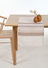 Chemin de table en beige30x180 cm, Couleur/Motif: cr&egrave;me/sable/gris, bonprix