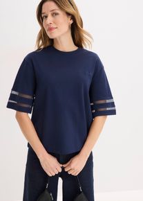 Shirt aus fester Bio-Baumwolle in blau, Gr&ouml;sse 48/50 (XL), 100% Baumwolle, bonprix