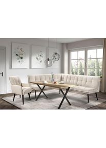 exxpo - Sofa Fashion, exxpo - sofa fashion Essbank &raquo;Mocca Essbank, Sitzbank&laquo; hoher Sitzkomfort, bequem und elegant, hochwertige Detailverarbeitung, 