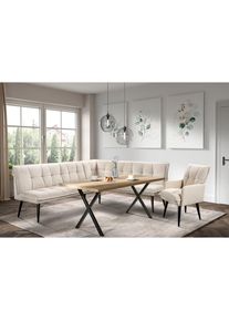 exxpo - Sofa Fashion, exxpo - sofa fashion Essbank &raquo;Mocca Essbank, Sitzbank&laquo; hoher Sitzkomfort, bequem und elegant, hochwertige Detailverarbeitung, 