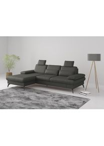 Sit & More Sit & More, sit&more &raquo;Morris L-Form, inkl. Sitztiefenverstellung&laquo; wahlweise mit Armteilverstellung, Bettfunktion & Bettkasten, anthrazit, B/H/T: 275 