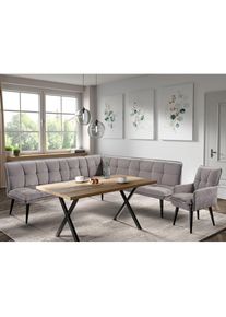 exxpo - Sofa Fashion, exxpo - sofa fashion Essbank &raquo;Mocca Essbank, Sitzbank&laquo; hoher Sitzkomfort, bequem und elegant, hochwertige Detailverarbeitung, 