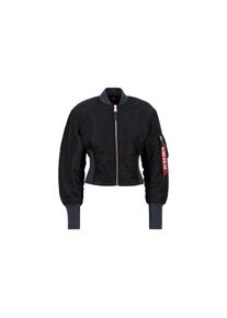 Alpha Industries, Unisex, Bomberjacke &raquo;Waisted MA-1 W&laquo;, schwarz, L, Flight Nylon Stoff