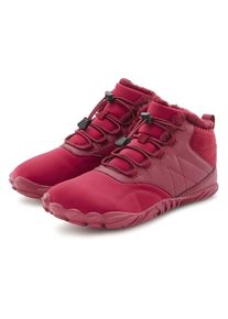 Vivance, Unisex, Stiefelette &raquo;Freizeitschuh, Halbschuh, Sneaker&laquo; zum Reinschl&uuml;pfen mit elastischen Schn&uuml;rb&auml;ndern und Warmfutter VEGAN, beere, rot, 45,
