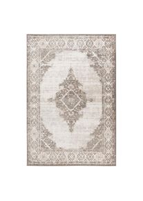 Kayoom, Teppich &raquo;Catcher 425&laquo; rechteckig 11 mm H&ouml;he Kurzflor, Wohnzimmer, silber, beige, Polyester, 11 mm