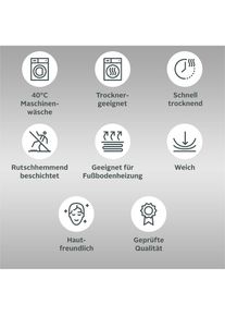 my home, my home &raquo;Sanremo, Badvorleger, Badezimmer Teppich, sehr weich&laquo; H&ouml;he 30 mm rutschhemmend beschichtet fussbodenheizungsgeeignet schnell 