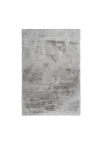 Kayoom, Hochflor-Teppich &raquo;Emotion 525&laquo; rechteckig 27 mm H&ouml;he Fell Haptik, weich kuschelig, alle R&auml;ume, silber, Polyester, 27 mm