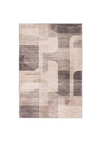 Kayoom, Teppich &raquo;Bluster 225&laquo; rechteckig 7 mm H&ouml;he Kurzflor, Wohnzimmer, taupe, Polyester, 7 mm