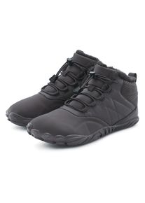 Vivance, Unisex, Stiefelette &raquo;Freizeitschuh, Halbschuh, Sneaker&laquo; zum Reinschl&uuml;pfen mit elastischen Schn&uuml;rb&auml;ndern und Warmfutter VEGAN, schwarz, 45, 
