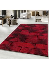 Ayyildiz Teppiche, &raquo;Beta 1110&laquo; rechteckig 11 mm H&ouml;he L&auml;ufer, Kurzflor, Wohnzimmer, rot, Kunstfaser, 11 mm